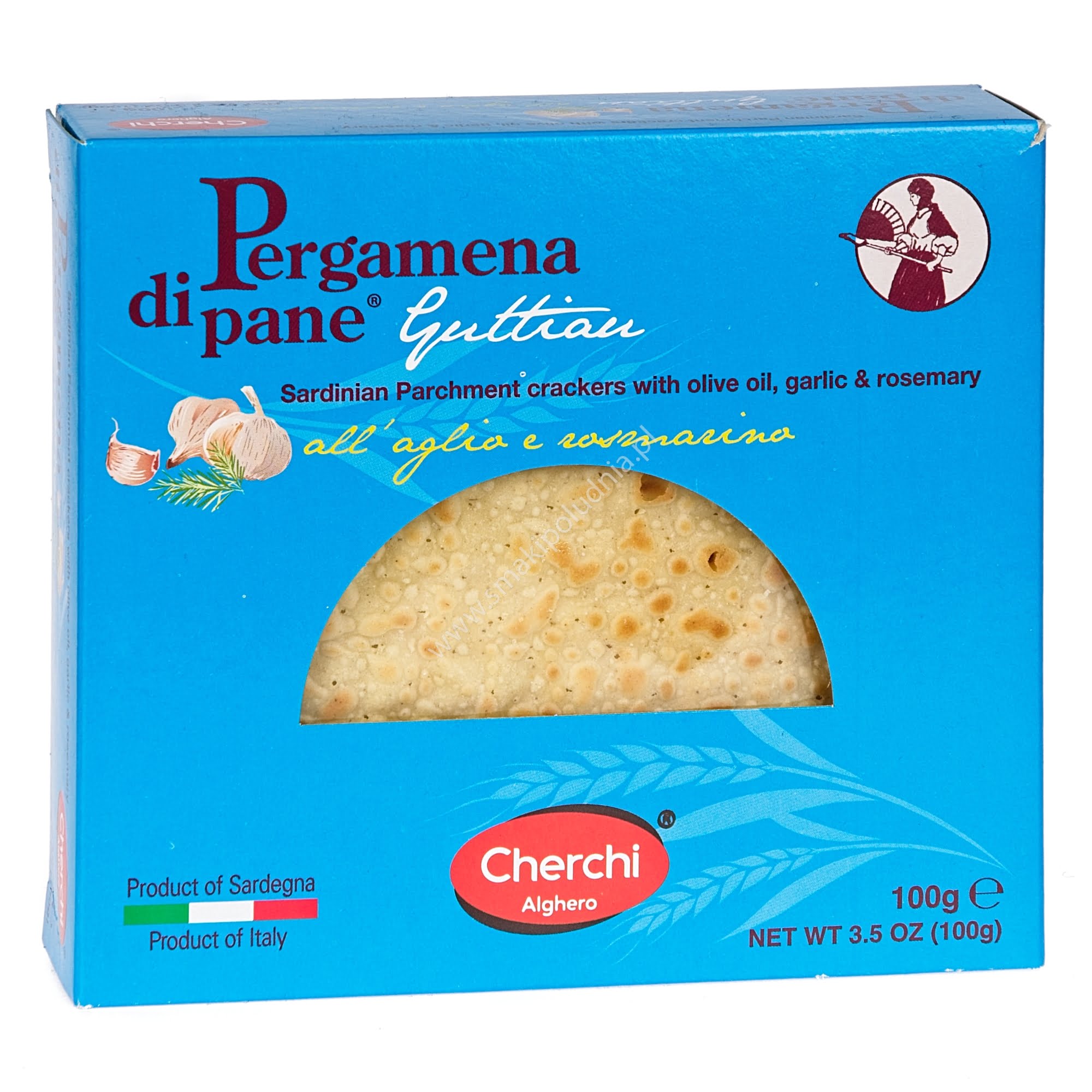 Włoski chlebek z Sardynii czosnek rozmaryn 100g 1
