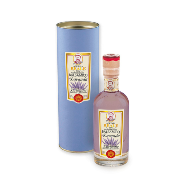Butelka i opakowanie lawendowe balsamico Reale