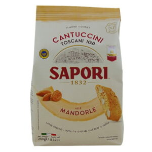SAPORI Cantuccini Toscani Igp Alle Mandorle - toskańskie twarde ciasteczka z całymi migdałami 250g.