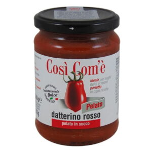 Czerwone pomidorki datterino bez skórki we własnym soku 350g