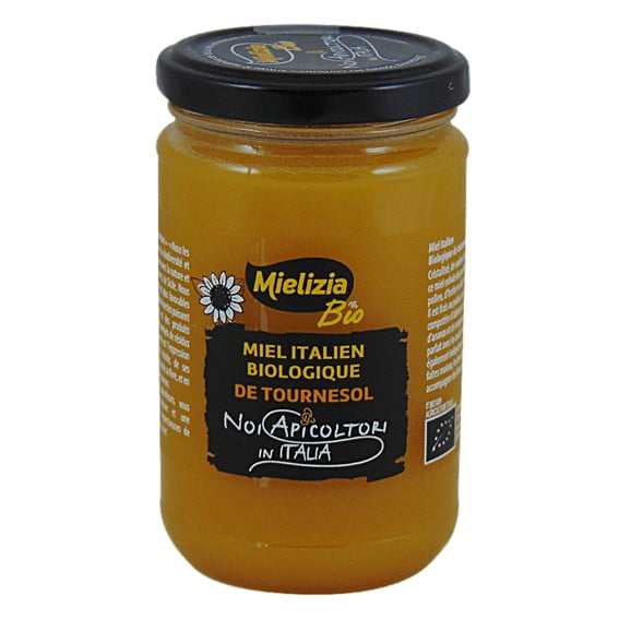 Mielizia miód z kwiatów słonecznika rosnących w centrum Włoch BIO 400 g. 1