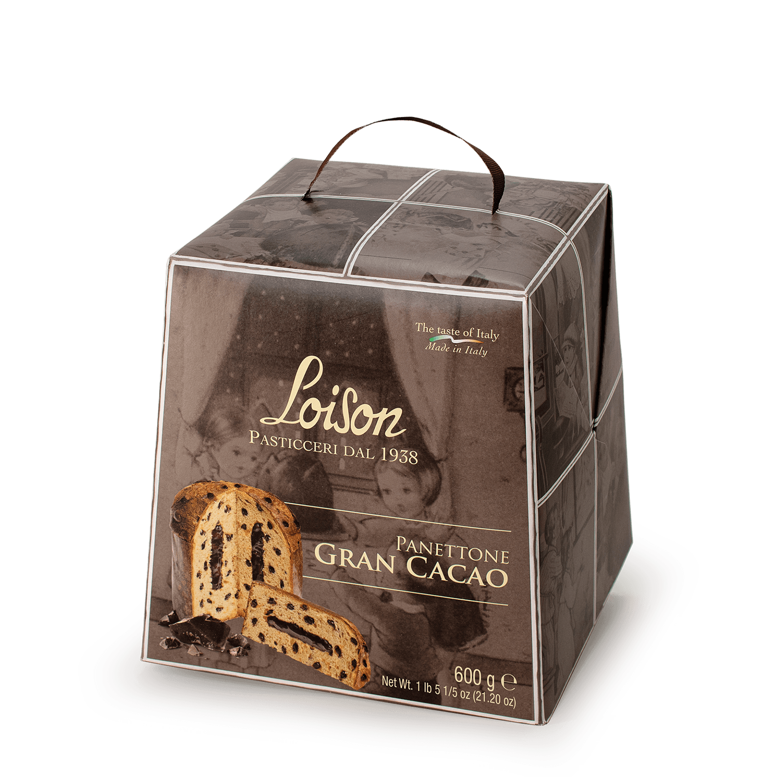 Panettone gran cacao włoska świąteczna babka drożdżowa Loison 600g 1