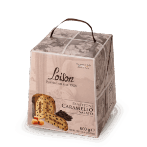 Panettone włoska babka z kawałkami czekolady i solonym karmelem Loison 600g