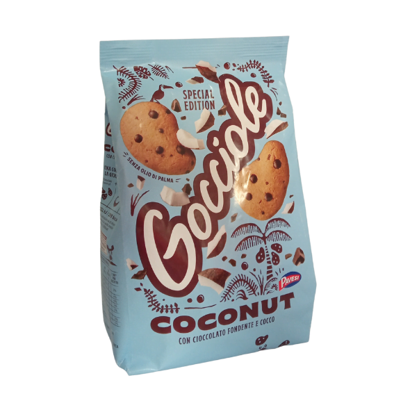 Gocciole kokosowe z kawałkami czekolady 320g 1