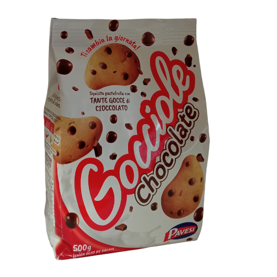 Gocciole- ciasteczka śniadaniowe z kawałkami czekolady 500g 1