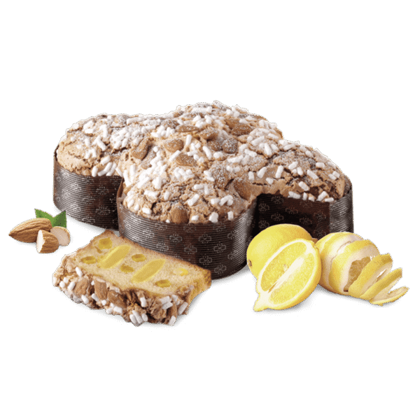 Colomba babka wielkanocna z kremem cytrynowym kandyzowaną cytrynową skórką i migdałową glazurą 750g 3