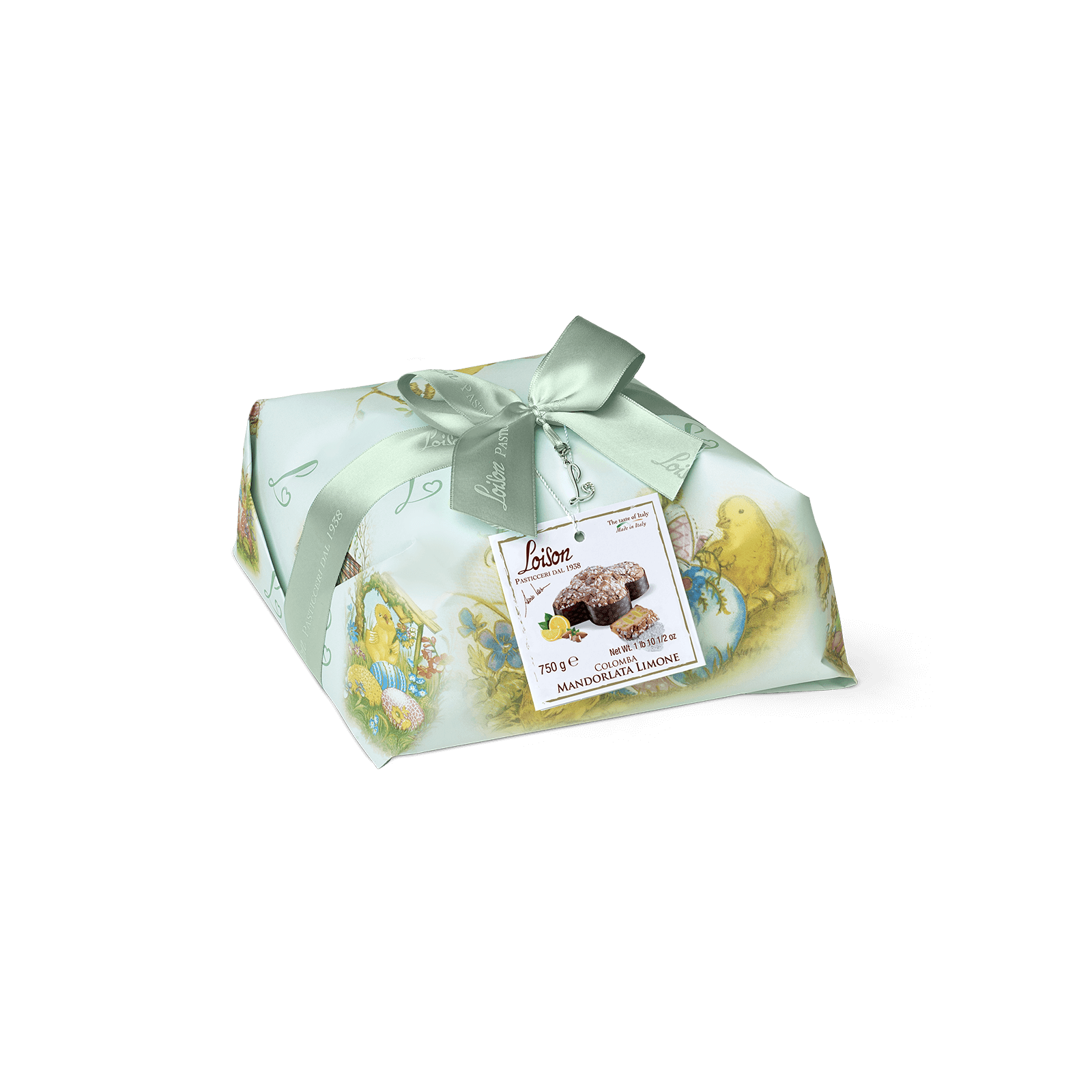 Colomba babka wielkanocna z kremem cytrynowym kandyzowaną cytrynową skórką i migdałową glazurą 750g 1