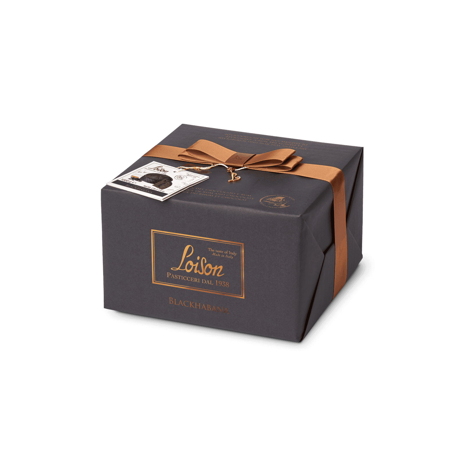 Panettone blackhabana - mocno czekoladowa baba z czekoladowym kremem i rumem Loison 1kg 1