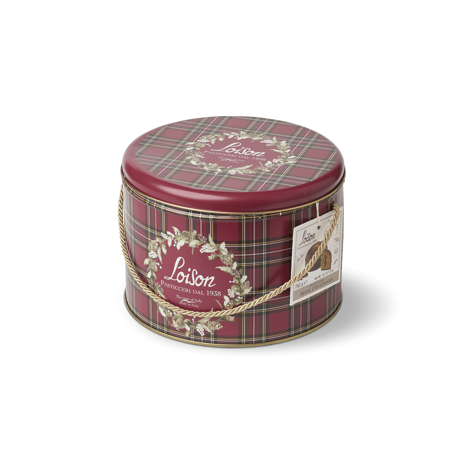 Panettone włoska świąteczna babka z kawałkami czekolady i kremem czekoladowym Loison 750g 1