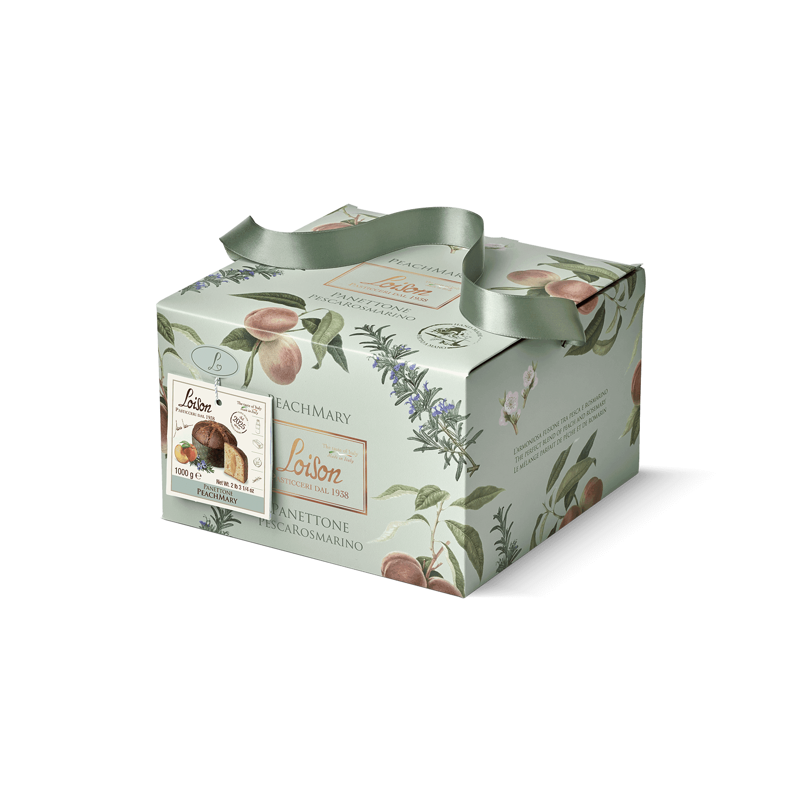 Panettone z kremem brzoskwiniowym, kandyzowaną brzoskwinią i rozmarynem 750g 1