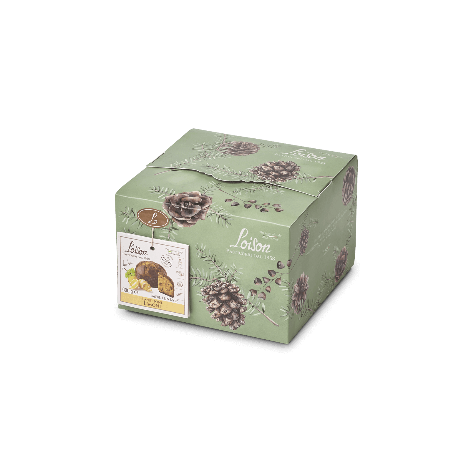 Panettone Limone włoska babka z cytrynowym kremem Loison 600g 1