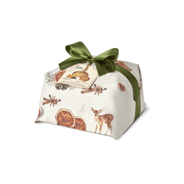 Panettone z kandyzowaną skórką sycylijskiej pomarańczy i ciemną czekoladą 1 kg 1