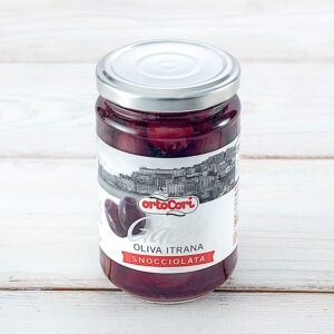 Czarne oliwki Itrana bez pestek 300g Orto Cori